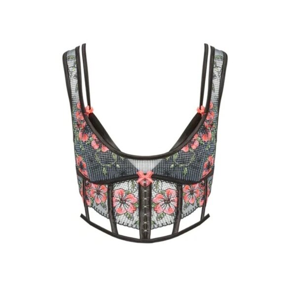 NWT For Love & Lemons Penelope floral embroidery bustier, XXS - Picture 8 of 14